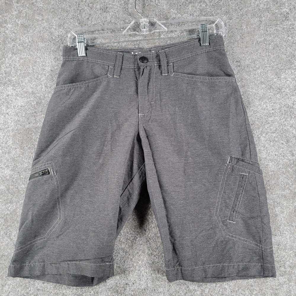 Lee Grafton Cargo Shorts Boys 16R Heather Gray Flat Front Zipper Side‎ Pocket